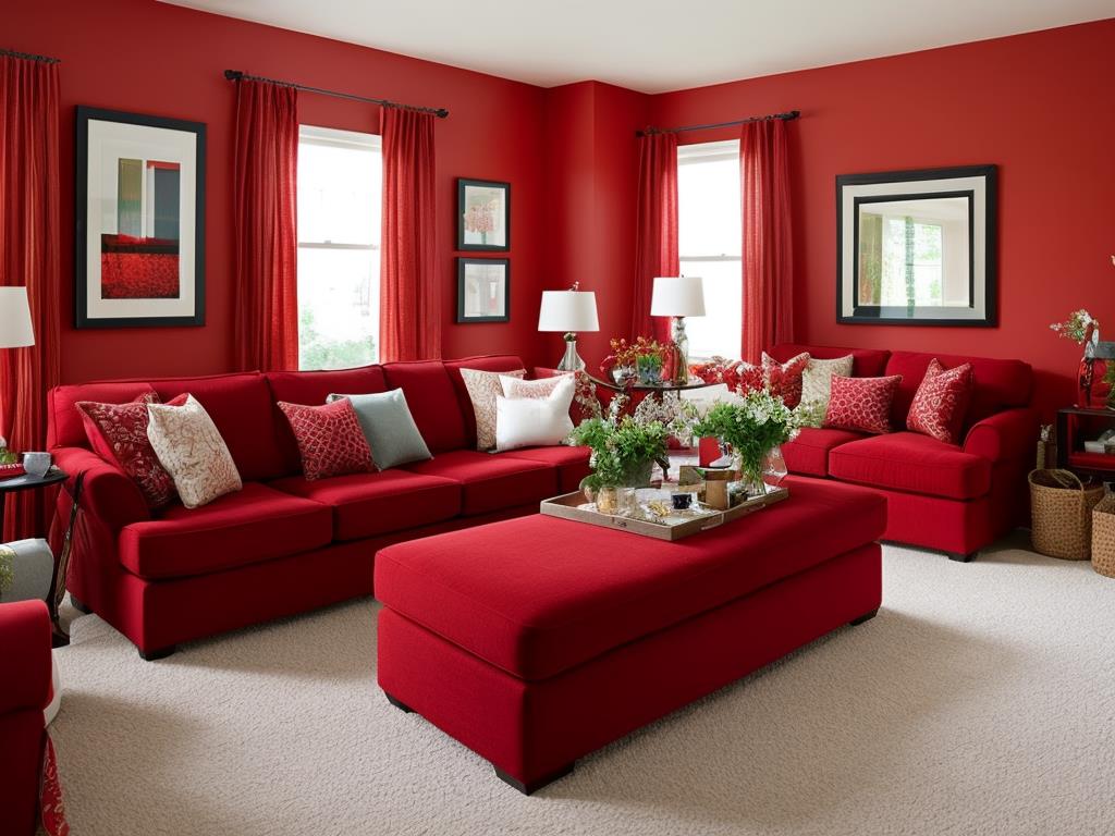 Red is a bold and vibrant color that can add energy and excitement to your living room.