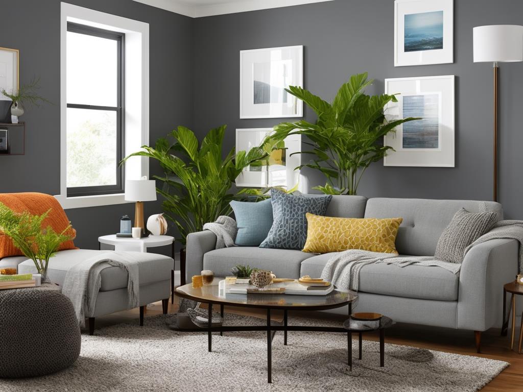 Gray is another popular choice for living room walls.