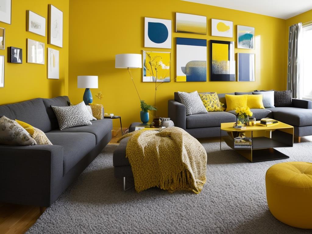 Yellow is a cheerful and uplifting color that can add a sunny and optimistic feel to your living room.