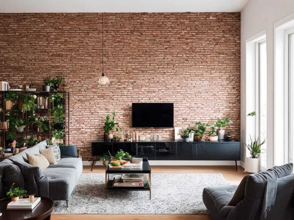 Decorate a Brick Wall in the Living Room