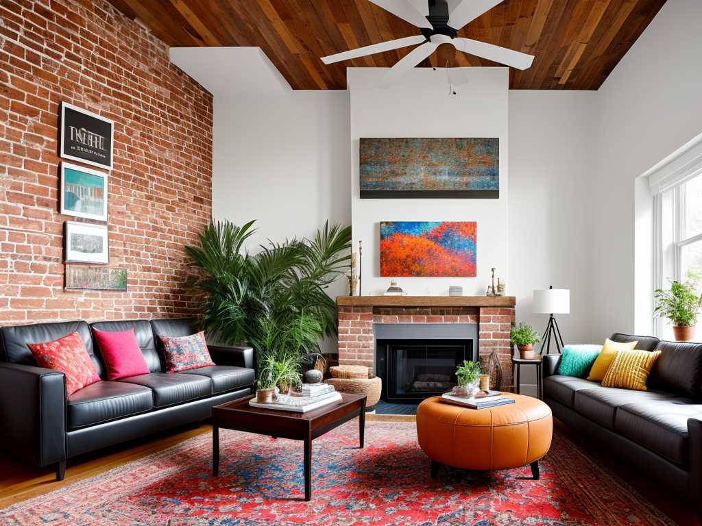 Decorate a Brick Wall in the Living Room