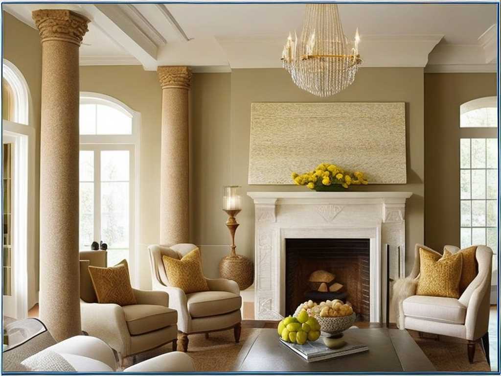 Decorate Pillars in Living Room