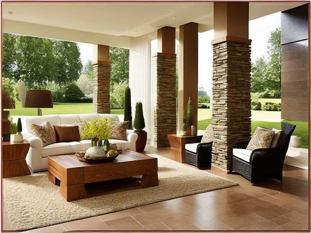 Decorate Pillars in Living Room