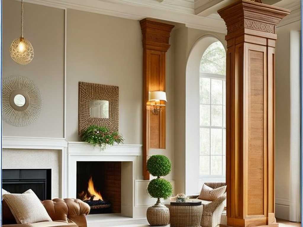 Decorate Pillars in Living Room