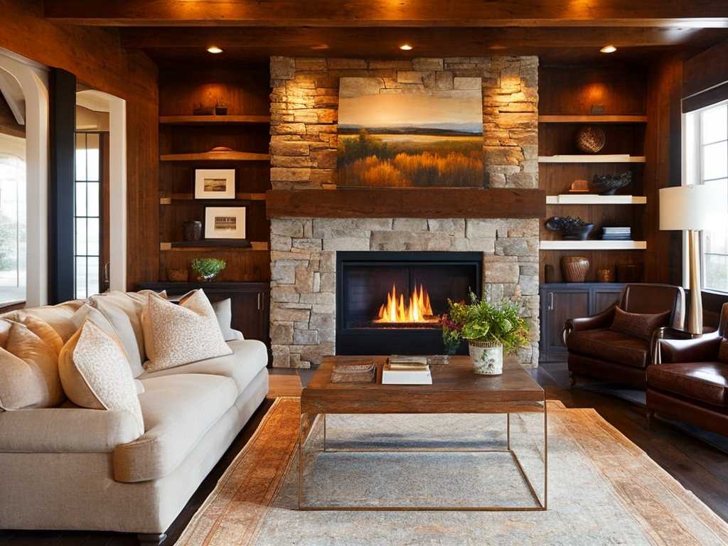 Living Room With a Fireplace