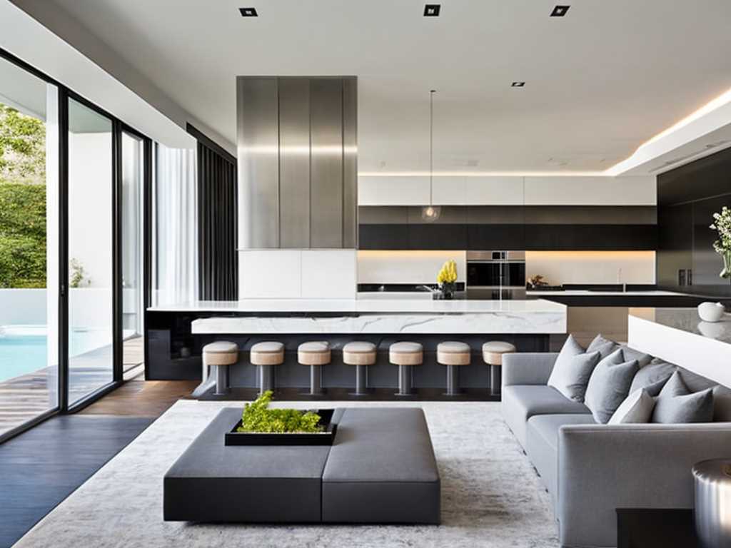 Open Kitchen With Living Room