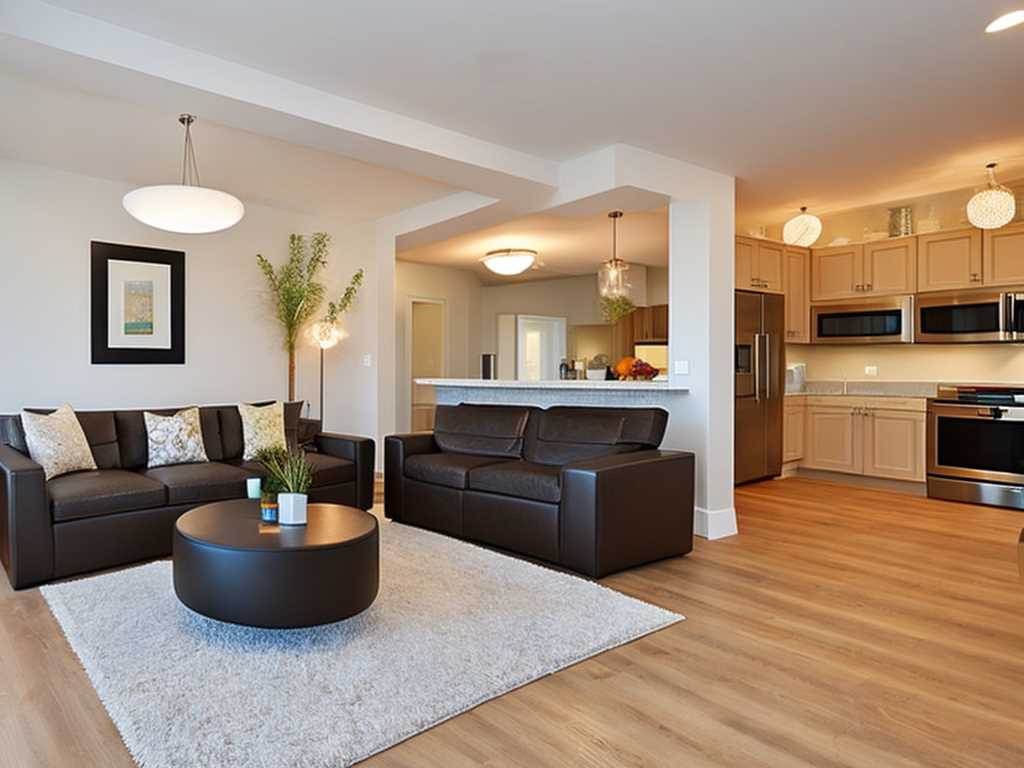 Open Kitchen With Living Room