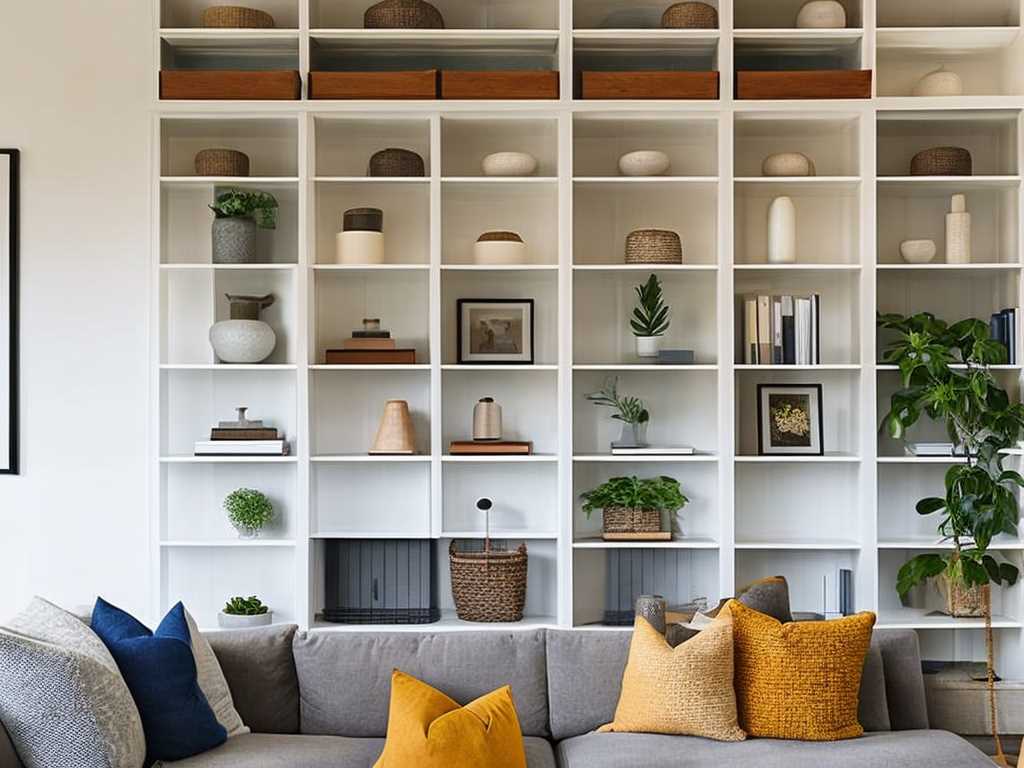 Shelves in Living Room