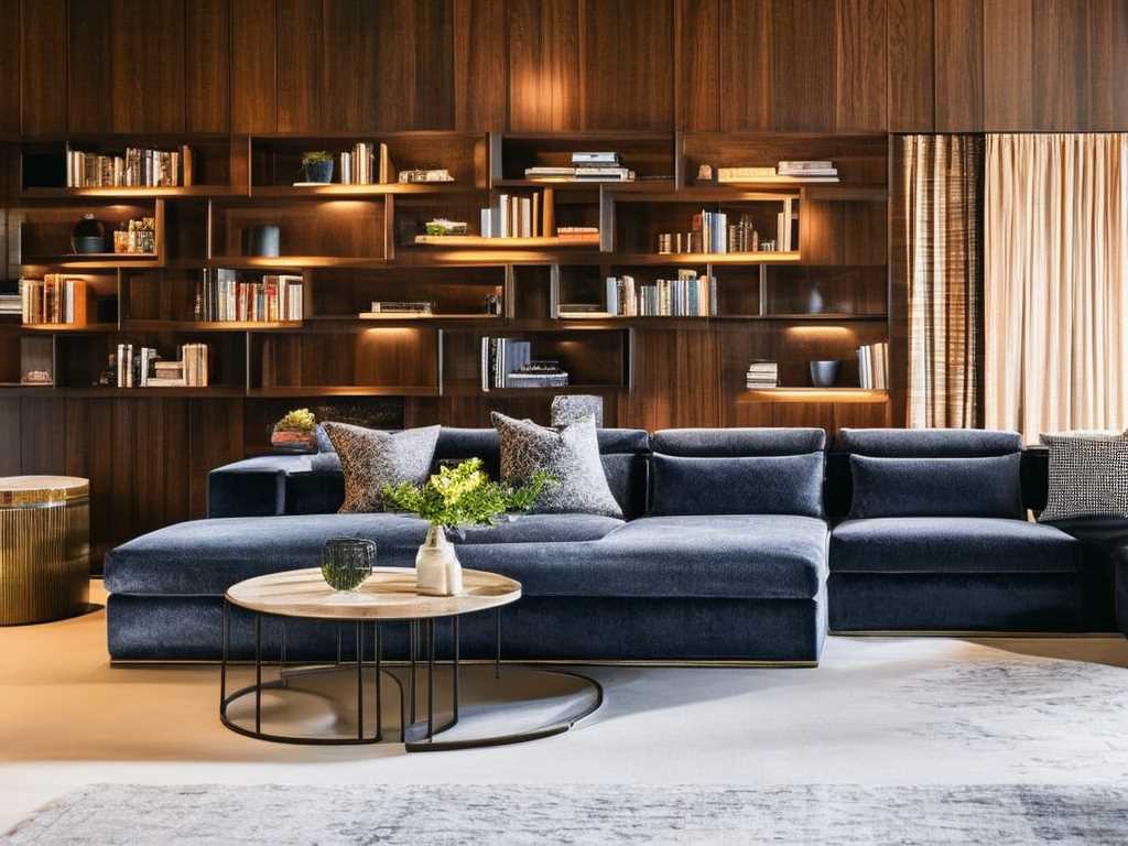 Style Open Shelves Living Room